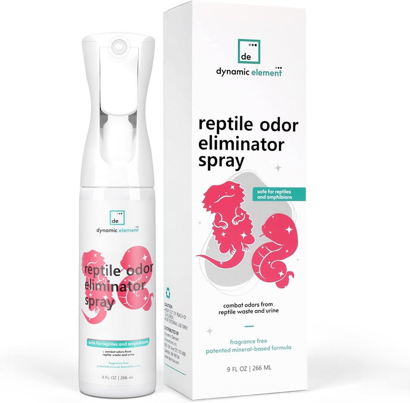 Dynamic Element Reptile Tank Odor Eliminator Spray – Unscented Natural Mineral Formula - Remove Waste Smells in Bearded Dragon and Turtle Tanks – 9 Fl Oz - Image 1
